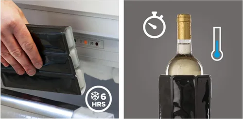 Vista 18 de Vacu Vin Rapid Ice – Enfriador de vino elegante – Negro, negro, Negro