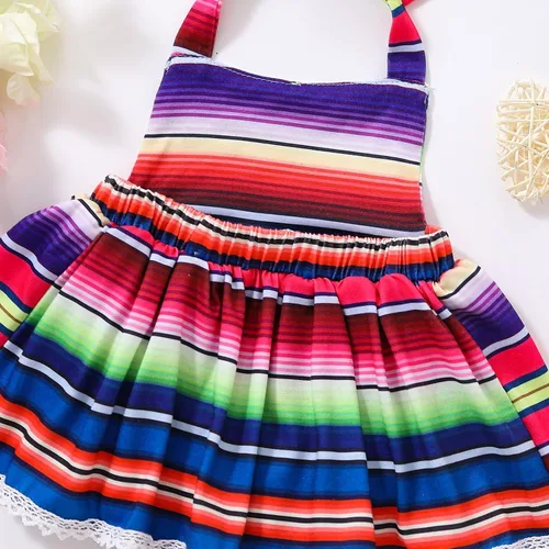 Vista 6 de ODASDO Conjunto de ropa de 2 piezas para bebé niña para primer cumpleaños con encaje y tutú de tul con diadema, conjunto de ropa de 2 piezas