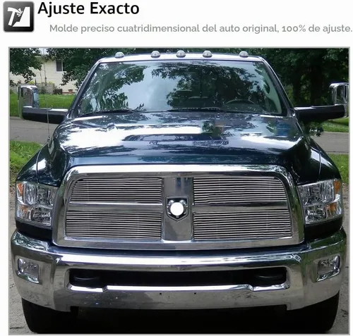Vista 6 de Billet Grille Chrome Grill Insert Combo para Dodge Ram 2500/3500 2010-2012