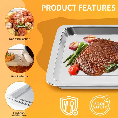 Vista 4 de Bandeja de repuesto para horno tostador de convección para BLACK DECKER 8 rebanadas extra ancho horno tostador de convección, 14.6 x 8.8 pulgadas