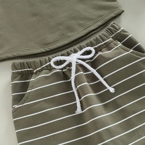 Vista 4 de CIYCUIT Conjunto de sudadera de manga larga y pantalones para bebé niño pequeño