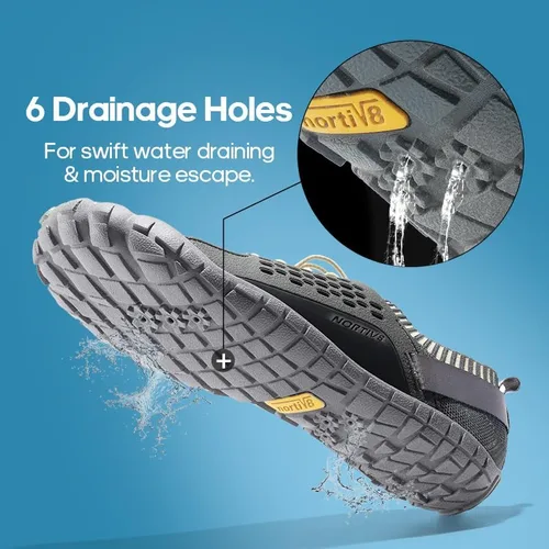 Vista 3 de NORTIV 8 Zapatos de agua para hombre, descalzos, atléticos, ligeros, deportivos, zapatos acuáticos, para natación, al aire libre, pesca, senderismo