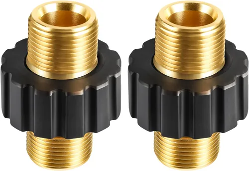 Vista 7 de Twinkle Star - Conector rápido de manguera de lavado a presión, conector de rosca métrica macho M22, TWIS375 Racor de rosca macho métrica M22