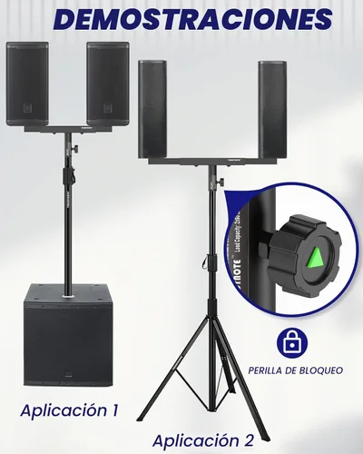 Vista 3 de Vondynote - Juego de 2 barras de montaje de altavoz doble para barra de altavoz, ajuste de ancho