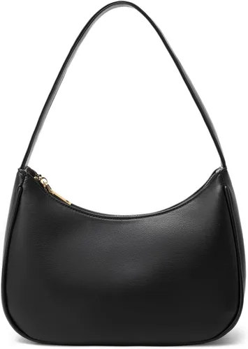Vista 42 de CYHTWSDJ Bolsos de hombro para mujeres, lindo bolso tote tipo hobo con cierre de cremallera y mini cartera de mano Nailon Negro
