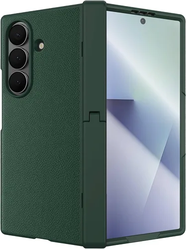Vista 13 de STORMTAL Funda de cuero diseñada para Samsung Galaxy Z Fold 7 con [protección de bisagra] [protector de pantalla integrado] [atril] funda protectora