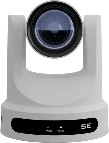 Vista 2 de PTZOptics Move SE SDI/HDMI/USB/IP PTZ Cámara con zoom óptico de 12x (blanco) (PT12X-SE-WH-G3) + soporte de pared universal (blanco)