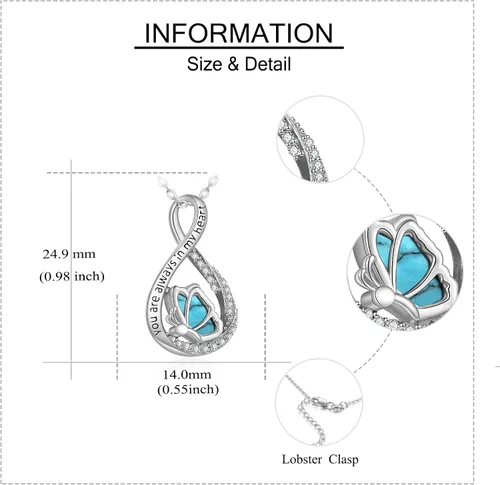 Vista 3 de MONGAS Mariposaabejagirasolpiedra lunarcolibríárbol de la vidapavo realhuella de patacollar de urna cruzada para cenizas de seres queridos, joyería