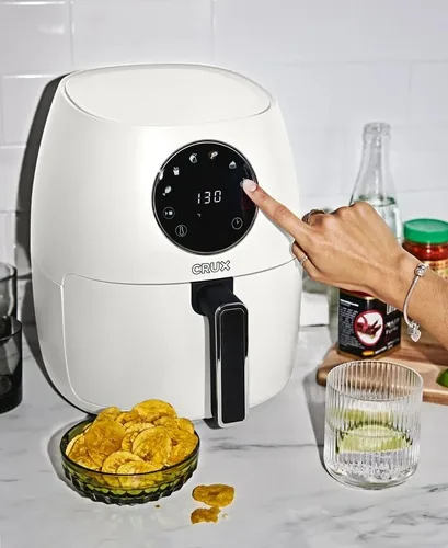 Vista 3 de Crux Freidora de aire manual de 3.7 cuartos de galón, precalentamiento más rápido, sin aceite, comida rápida y saludable cocinada uniformemente cada
