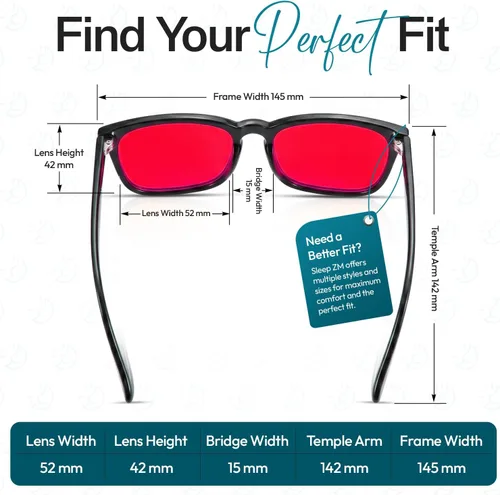 Vista 7 de Sleep ZM Blue Light Blocking & Light Sensitivity Glasses - 14 Lens Types for Comfort, Relaxation, Sleep & Relief
