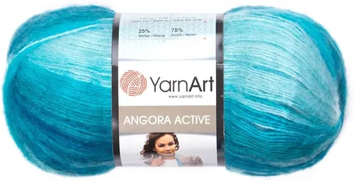 Vista 8 de YarnArt Angora Active Hilo de punto de peso para encaje variado – 1 madeja, 100g (3.5 oz), 500m (546 yardas) – 25% Mohair, 75% Acrílico – Hilo suave
