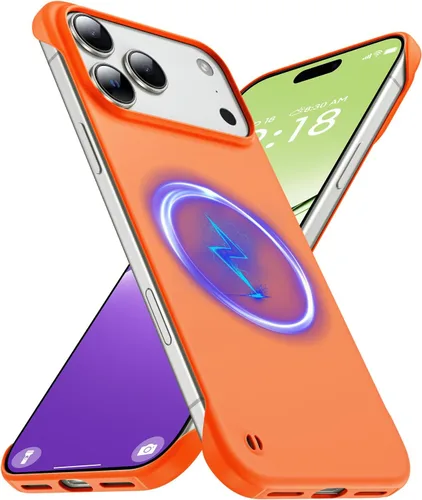 Vista 26 de GRECAZO - Funda magnética delgada sin marco para iPhone 17 Pro Max, color azul