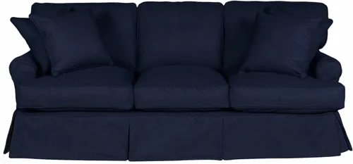 Vista 4 de Sunset Trading Horizon - Sofá biplaza con funda de 2 piezas, lavable, resistente a las manchas, color azul marino, juego de muebles para sala