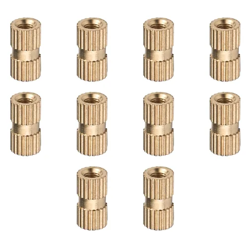Vista 54 de Tuercas moleteadas de rosca hembra M2x3mm OD Tuercas de inserción roscadas de latón Tuercas de incrustación hidráulicas soldadas juntas Kit surtido