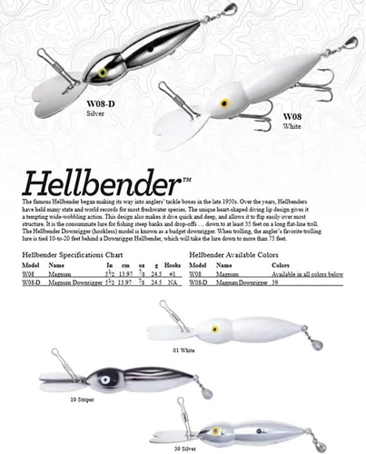 Vista 2 de Heddon Magnum Hellbender - Señuelo de pesca de buceo profundo, 5 1/2 pulgadas, 7/8 onzas