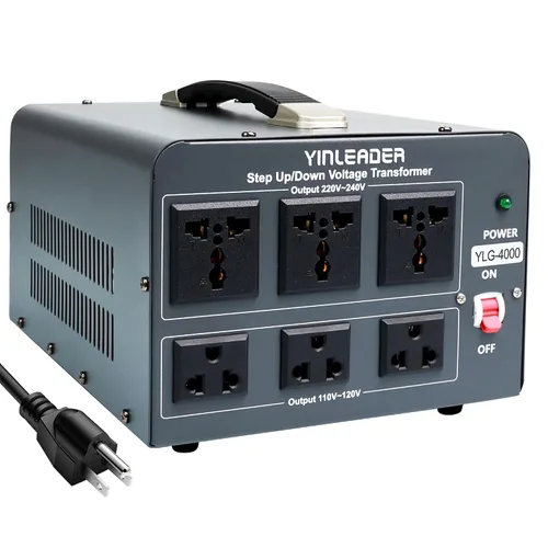 Vista 9 de Yinleader Convertidor de voltaje de 500 W, transformador de 110/120 V a 220/240 V, convertidor de paso de voltaje de 110 V a 220 V, 220 V a 110 V