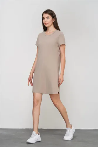 Vista 2 de altiland Vestido de tenis de entrenamiento atlético de manga corta para mujer