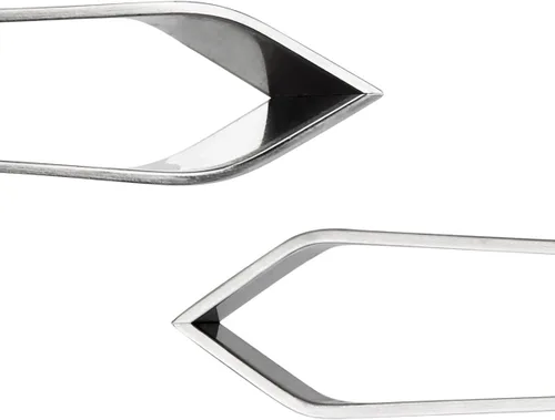 Vista 7 de 2 Pieces Fish Bone Tweezers, Stainless Steel Flat and Slant Tweezers Pliers Remover Tool (4.6") (Pack of 2)