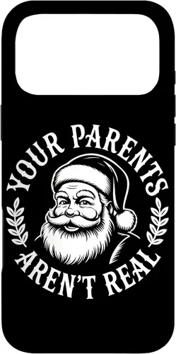 Vista 22 de Your Parents Aren’t Real Santa Humor Holiday Festive Cartoon Case for iPhone 16