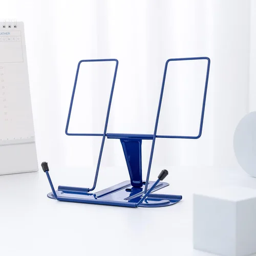 Vista 12 de MSDADA - Soporte de libros de metal para escritorio, soporte ajustable para lectura, soporte portátil para libros de cocina y documentos, soporte