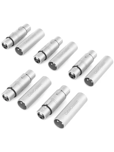 Vista 12 de CableCreation - Conector adaptador XLR, acoplador de extensión de cable de micrófono XLR