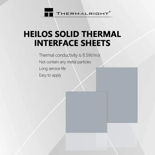Vista 2 de Thermalright Heilos Hoja de grasa de silicona térmicamente conductora de estado sólido para CPU/GPU, no conductiva, de computadora de sobremesa