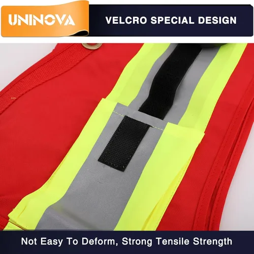 Vista 3 de Surveyor Safety Vest Reflective for Men, Class 2 Heavy Duty Safety Vests Reflective with Pockets