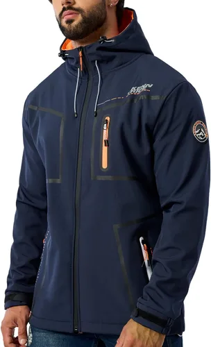 Vista 2 de UIUO-UIPEU Men's Softshell Jackets Fleece Lined Waterproof Windbreaker Hooded Jackets for Men Hiking Golf Jacket Fall Winter