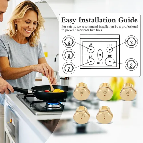 Vista 5 de Agm73069204 Kit de conversión de gas natural a LP. Compatible con Kenmore, kit de conversión de propano líquido (Lp) LG para cocina de gas, horno