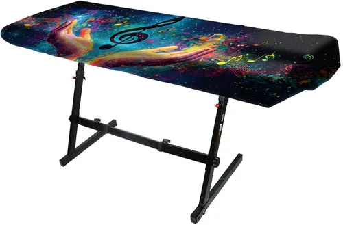 Vista 8 de Nuxovilar Funda para piano negro dorado leche seda 88 teclas WP99303