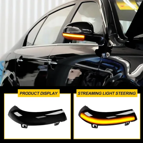 Vista 5 de luces LED de señal de giro para espejo lateral para VW Golf 5 EOS GTI Jetta MK5 Passat, lámparas secuenciales con lente de cubierta antihumo