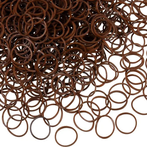 Vista 16 de Hicarer 1000 mini bandas de goma bandas elásticas suaves para peinados de cabello (1.5 cm, transparente)