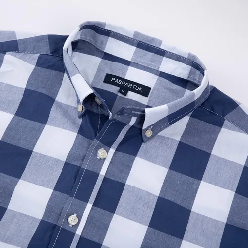 Vista 3 de PASHARTUK Camisas de manga larga de algodón de ajuste regular para hombre