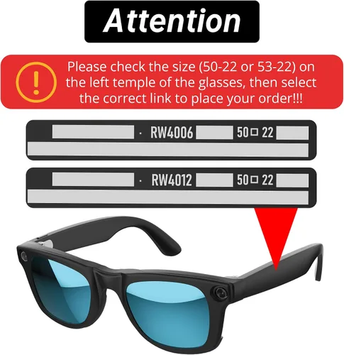 Vista 2 de Polarized Clip-on for Ray-Ban Meta Wayfarer Gen 2/1 Standard 50-22 (Silver)