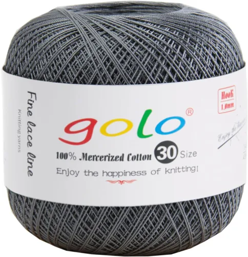 Vista 22 de Golo 3 bolas de hilo de ganchillo tamaño 30, hilo de bordar y lana para tejer a mano para calados 045 000-045 Rojo Caliente