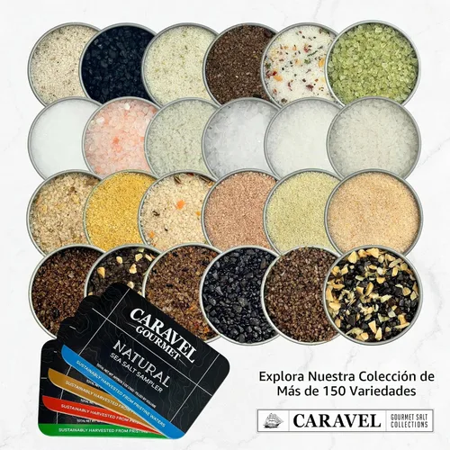 Vista 9 de Caravel Gourmet Muestra de sal marina infundida, sales de cocción de 6