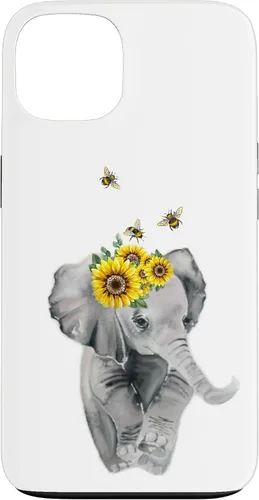 Vista 7 de Elephant Bumble bee - Sunflower Animal Lover Honey Bees Case for iPhone 17