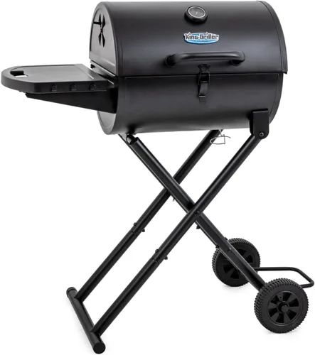 Vista 3 de Char-Griller E1816 King-Griller Gambler - Parrilla de carbón portátil en color negro