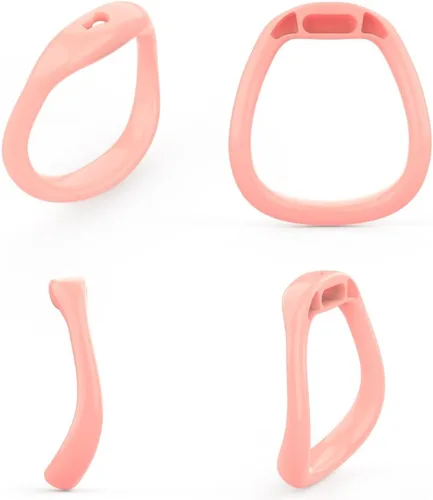 Vista 8 de Heuceo Jaula de castidad de coño realista masculino con 4 anillos, diseño de jaula de pene de vagina realista, cerradura de pene negativa invertida