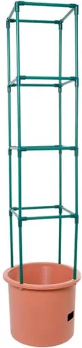 Vista 7 de Hydrofarm GCTR 10 Gal Sistema de Cultivo de Jardín de Tomate con Torre de Enrejado de 4 Pies con Ruedas para Enredaderas, Flores y Jardines