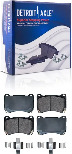 Vista 9 de Detroit Axle - Kit de frenos para Ford Transit Connect 2018 2019 2020 2021 2022 2023, rotores de freno de disco, pastillas de freno de cerámica
