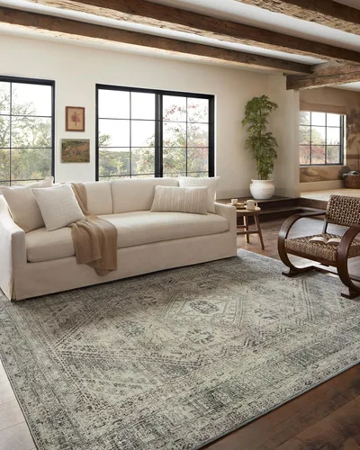 Vista 16 de Loloi Magnolia Home de Joanna Gaines Sinclair Collection SIN-06 - Alfombra decorativa tradicional de 2 pies 3 pulgadas x 3 pies 9 pulgadas, altura