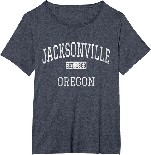 Vista 35 de Jacksonville Oregon OR - Camiseta vintage, Negro