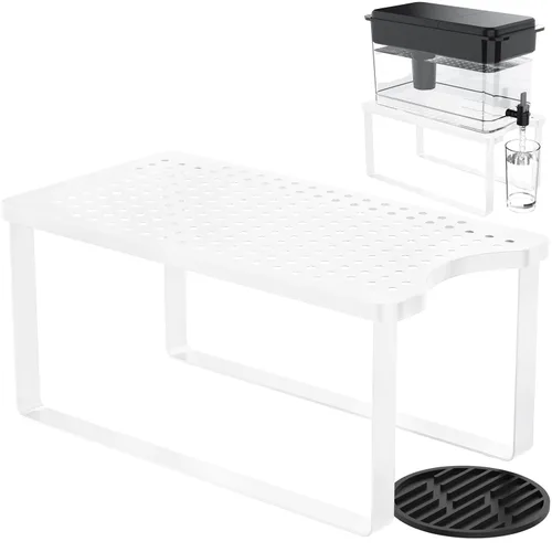 Vista 9 de Soporte dispensador de filtro de agua con bandeja de goteo, 7.9 pulgadas de ancho x 14.9 pulgadas de profundidad x 7 pulgadas de alto, soporte