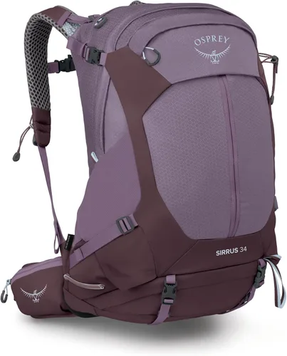 Vista 34 de Osprey Sirrus 24L Mochila de Senderismo para Mujeres - Mochila de Día Ajustable con Cubierta Impermeable para Lluvia y Bolsillos para Botellas, Gris