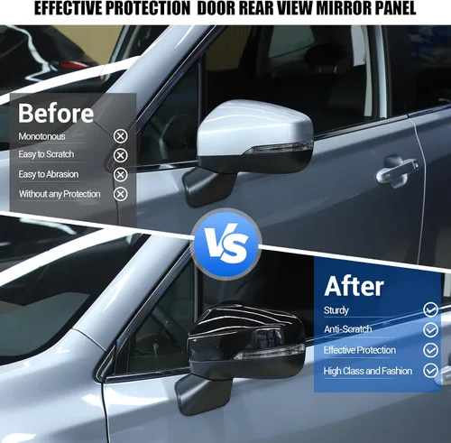 Vista 2 de Cubierta de espejo retrovisor de puerta compatible con Subaru Forester 2019-2024/XV 2019-2022, cubierta de recorte protectora de ABS para espejo