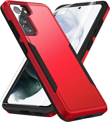 Vista 7 de Funda para Samsung Galaxy S21, con protector de pantalla HD [prueba de caídas de grado militar] Funda protectora resistente a prueba de golpes