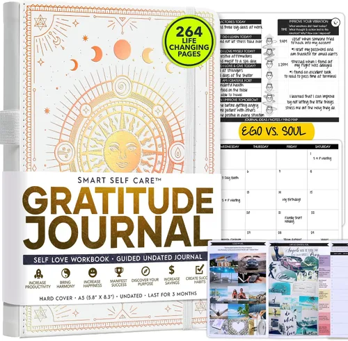 Vista 34 de Agenda de objetivos y para la vida de la ley de atracción, 90 días para crear la vida de tus sueños, diario de gratitud, agenda para el éxito