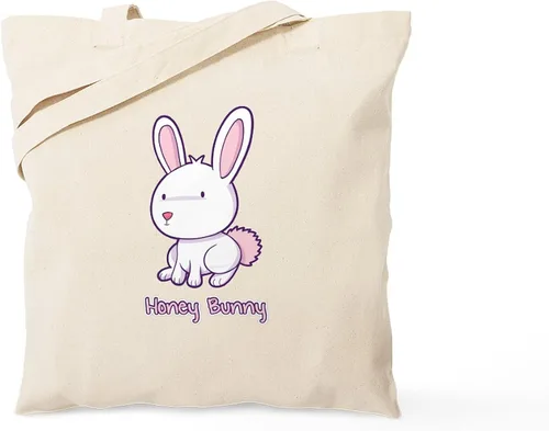 Vista 24 de CafePress Lop Eared Bunny - Bolsa de lona reutilizable beige, Caqui, S