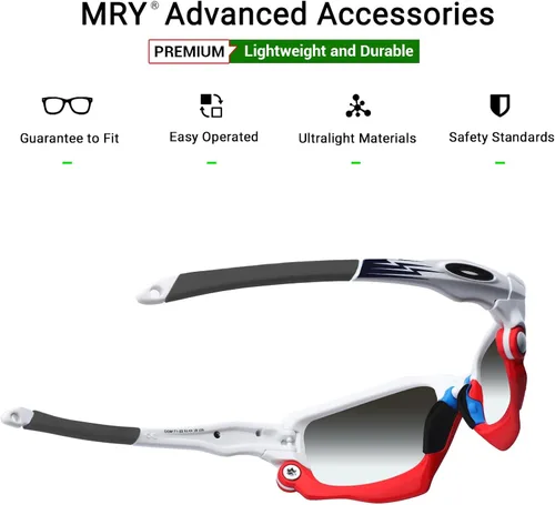 Vista 3 de Mryok Auriculares de repuesto para Oakley JawboneRacing JacketSplit Jacket - Opt